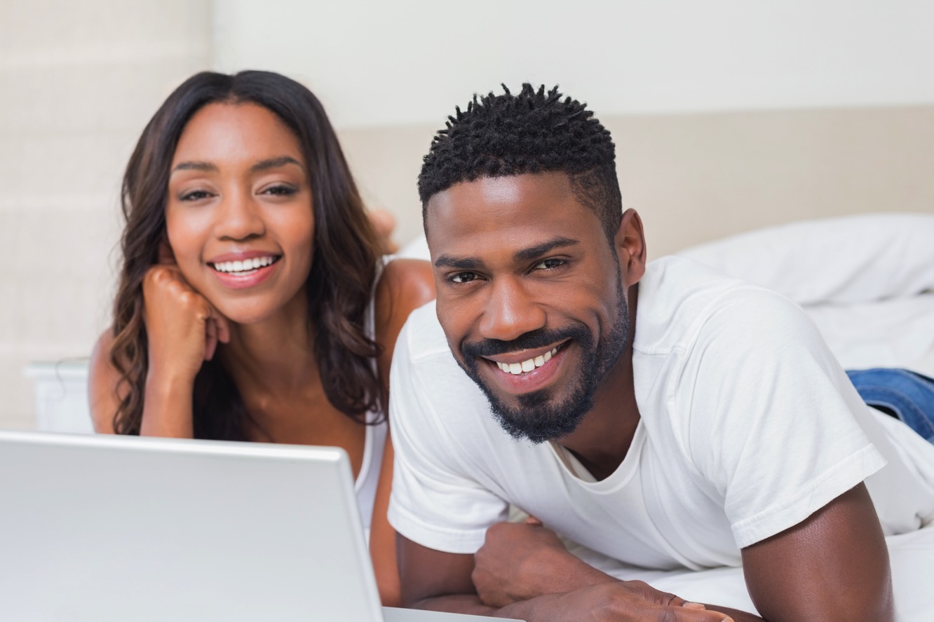 couple smiling
